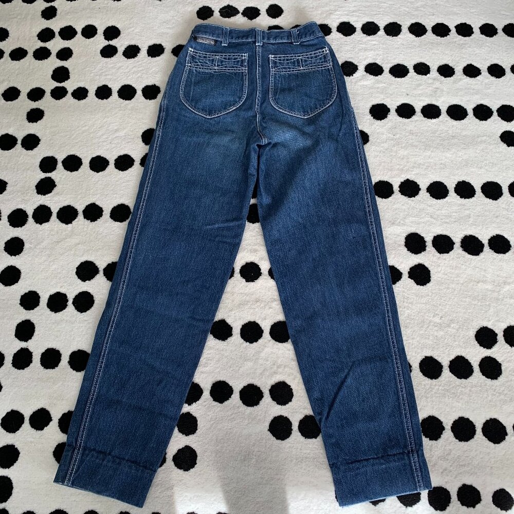 Vintage 70's Vidal Sasson High Rise Tapered Denim Retro Mom Jeans